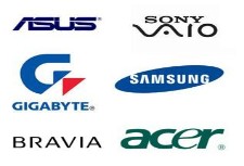 Asus, Somy, Vaio, Bravia, Gigabyte, Samsung, Acer
